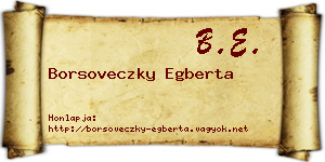 Borsoveczky Egberta névjegykártya